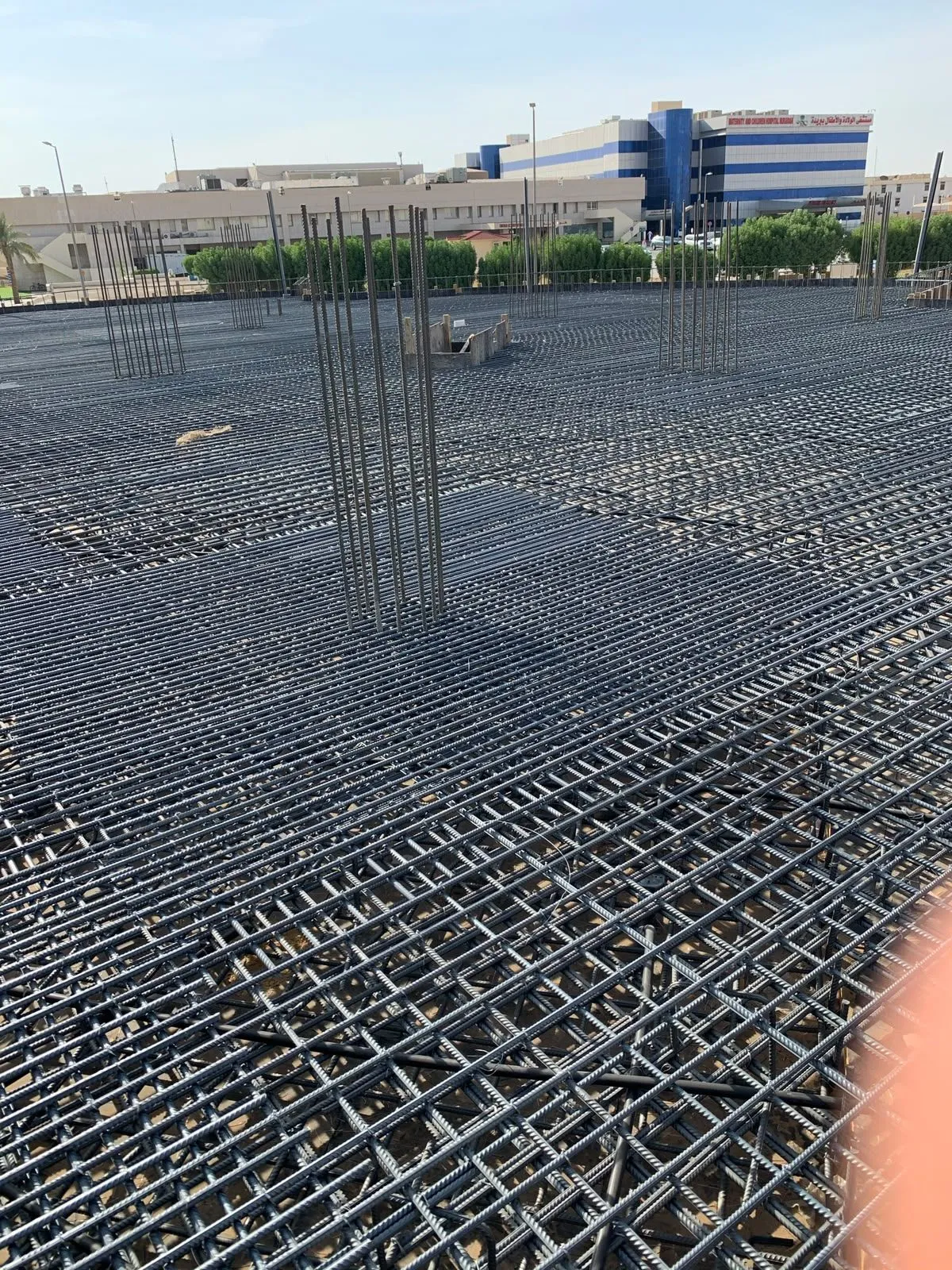 Foundation rebar mat