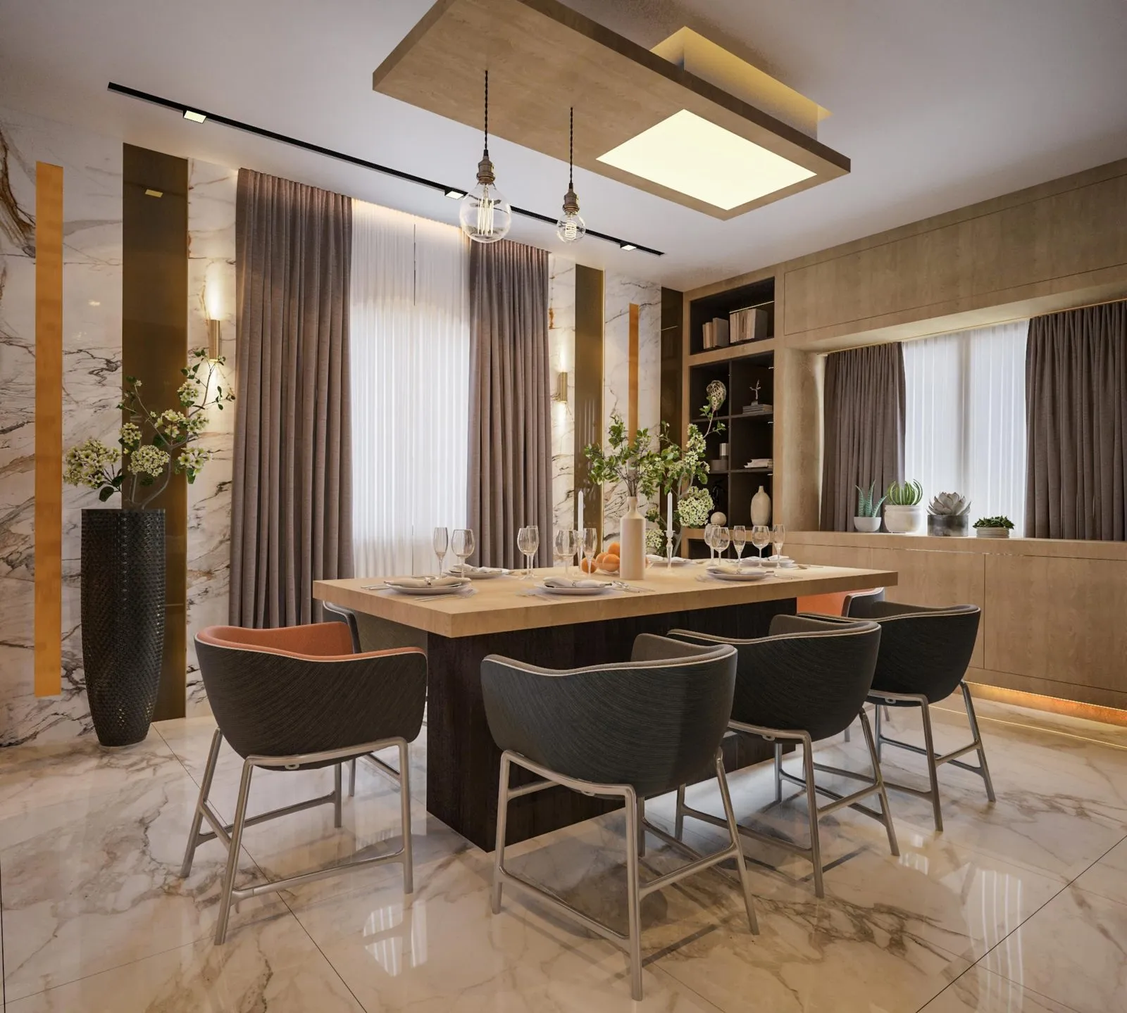 Villa dining room interior design