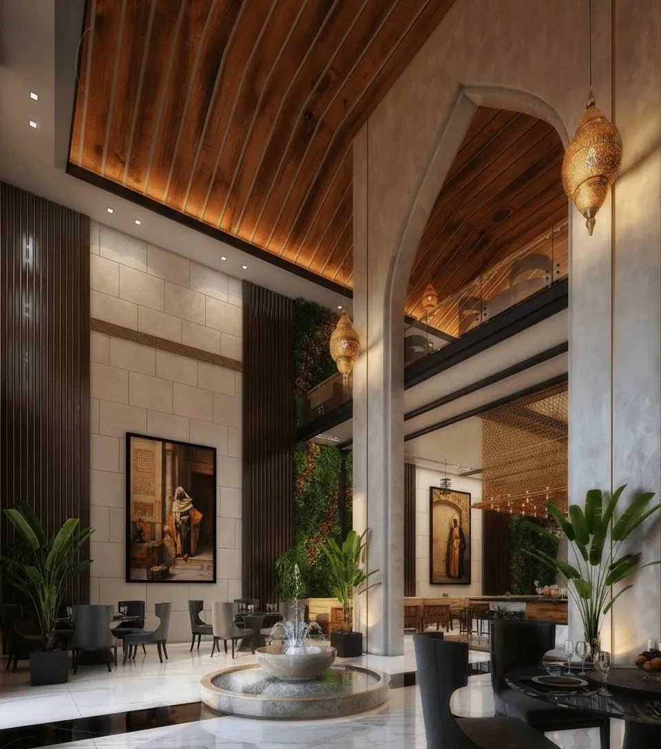 Villa lobby interior design