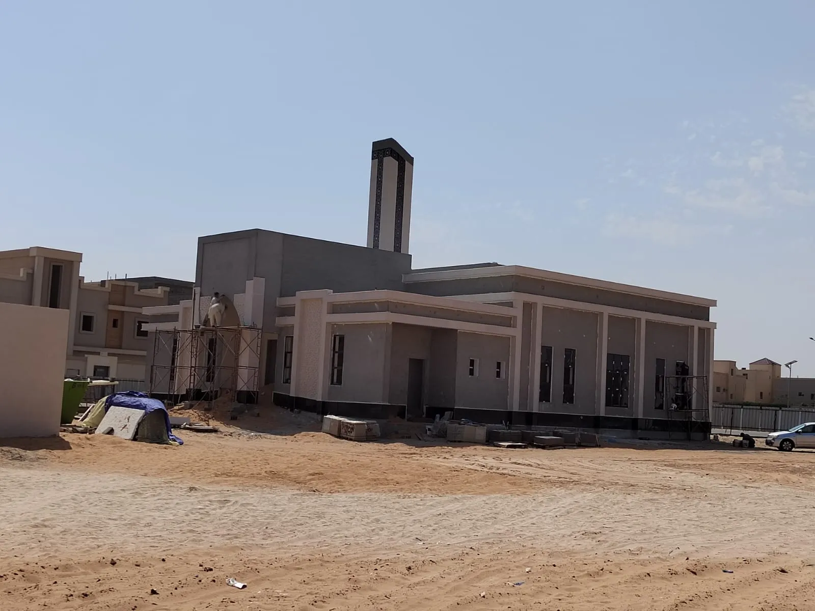 Mosque exterior finishing stage