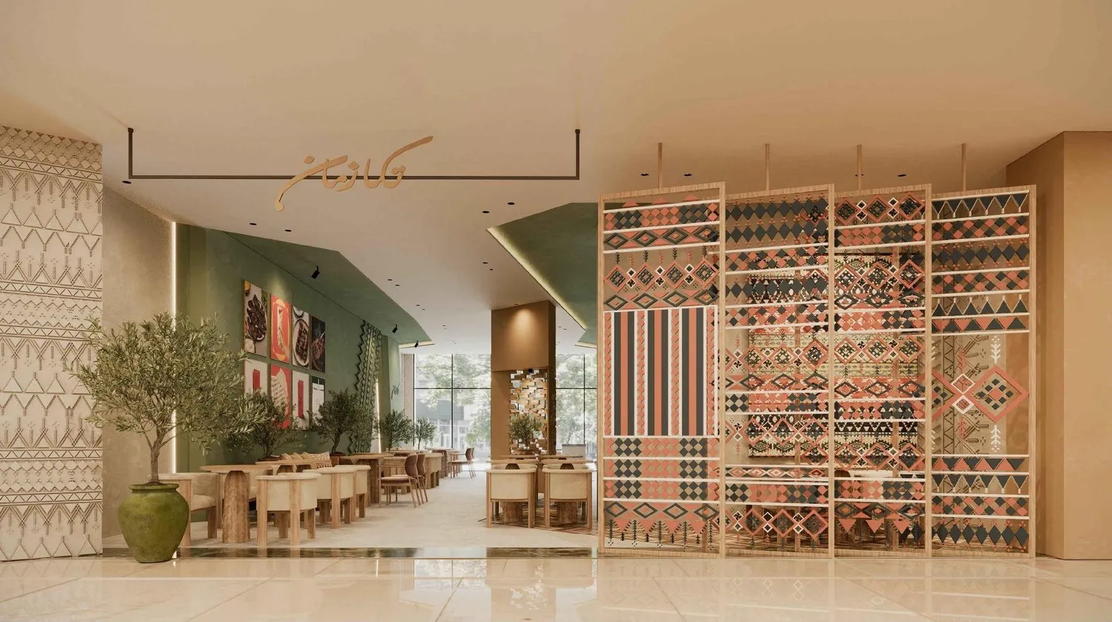 Restaurant 3D design render