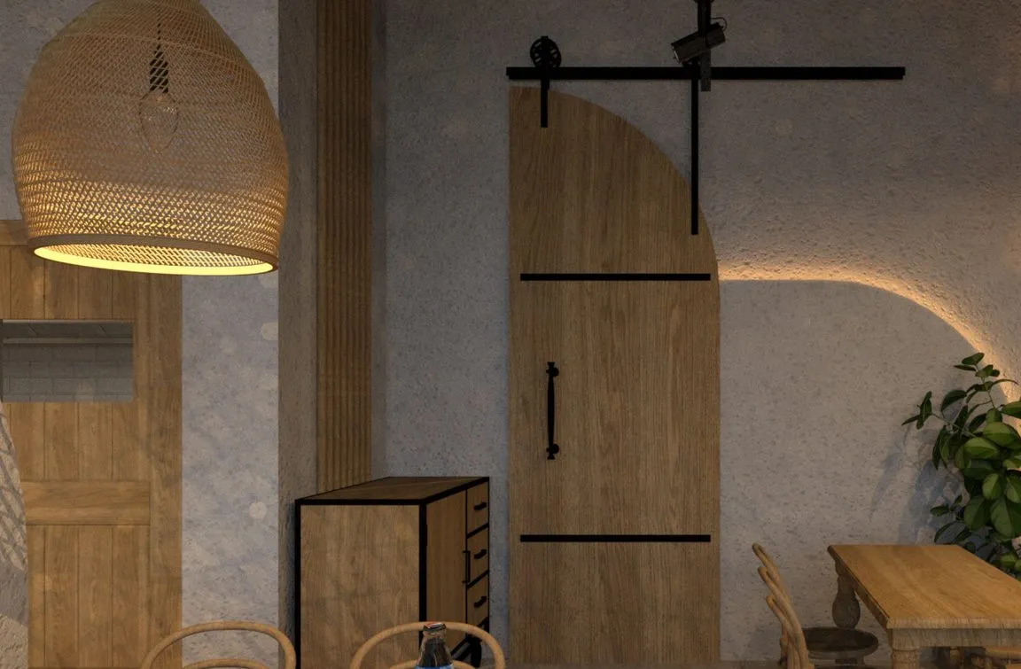 Restaurant bar area render